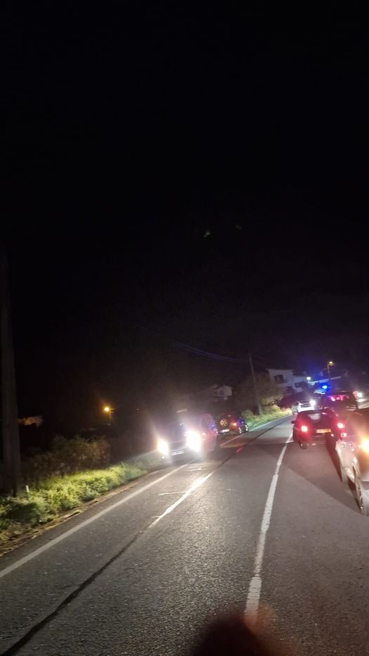 Colisão frontal entre duas viaturas causou hoje à noite na EN103 em Esposende três vítimas